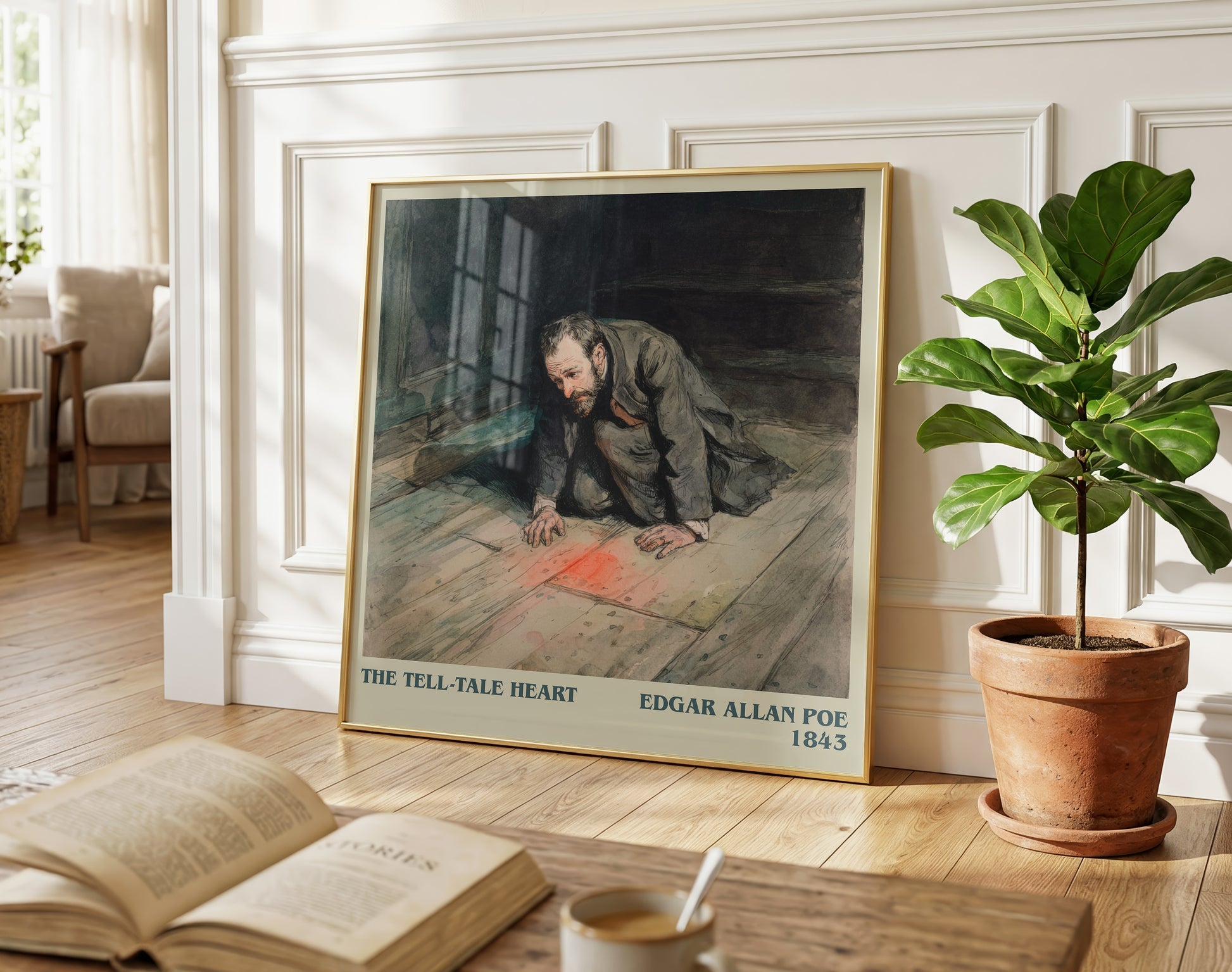 The Tell-Tale Heart literary poster paired in gallery wall – literary art prints