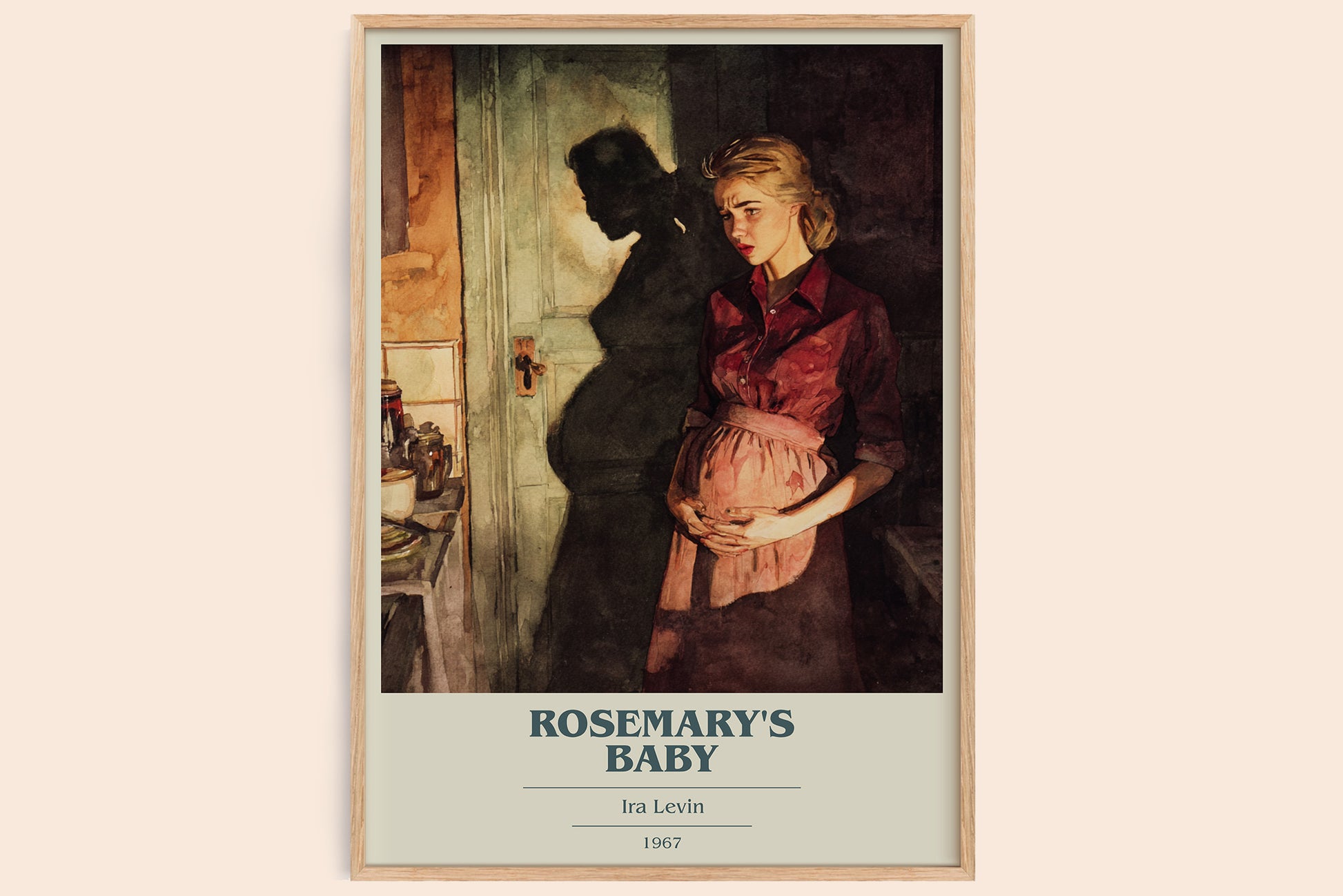 Rosemary's Baby book cover book poster by Ira Levin – framed literary art print