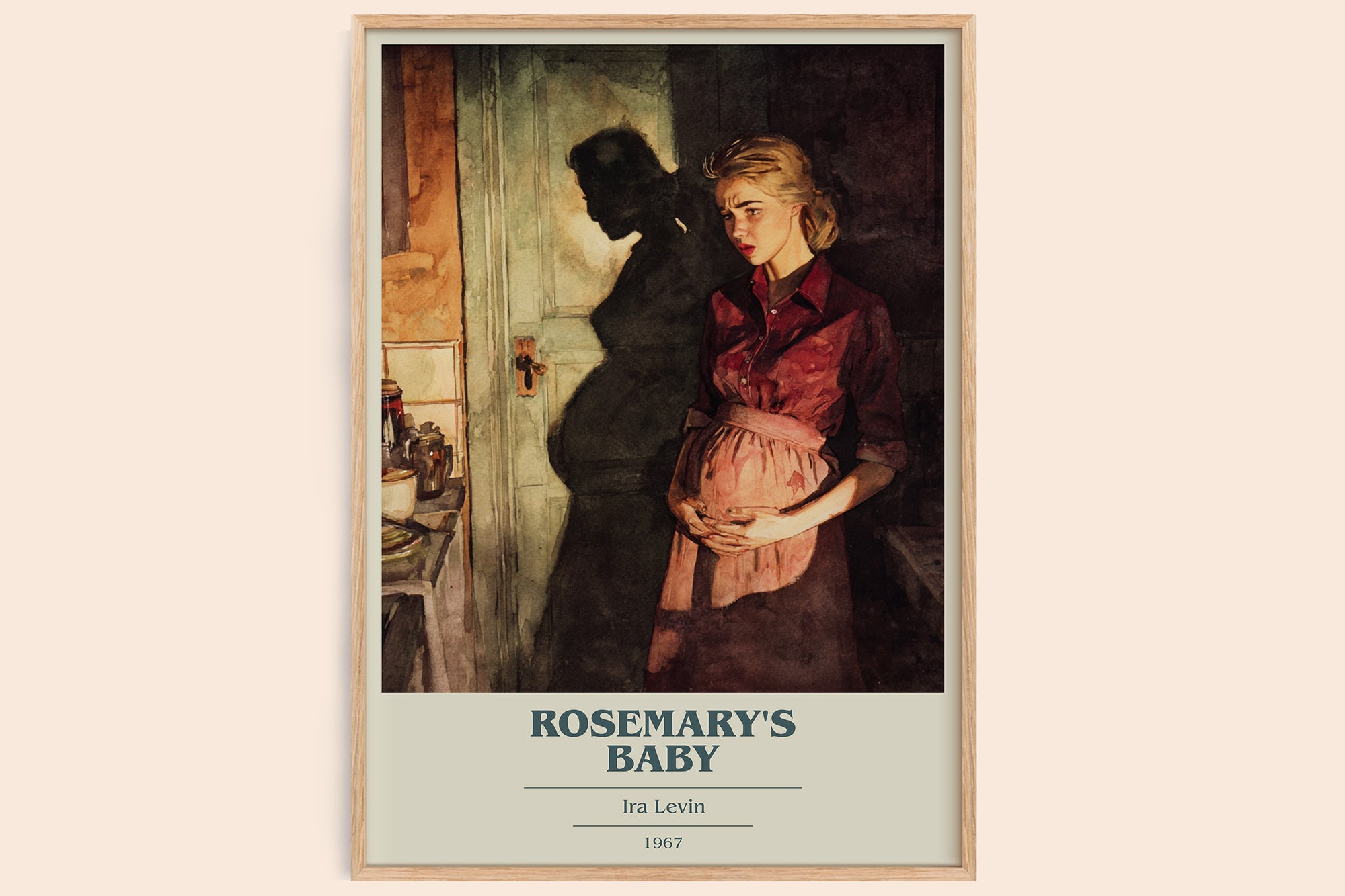 Rosemary's Baby book cover book poster by Ira Levin – framed literary art print
