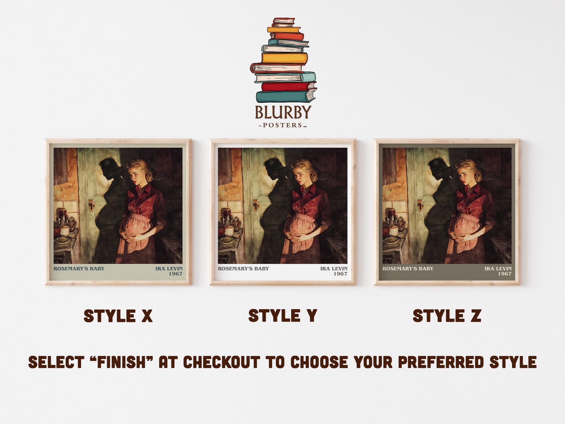 Rosemary's Baby literary art print colour and style options – Ira Levin book art