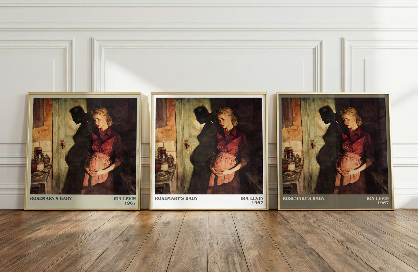 Rosemary's Baby literary print framed by window – literary home decor