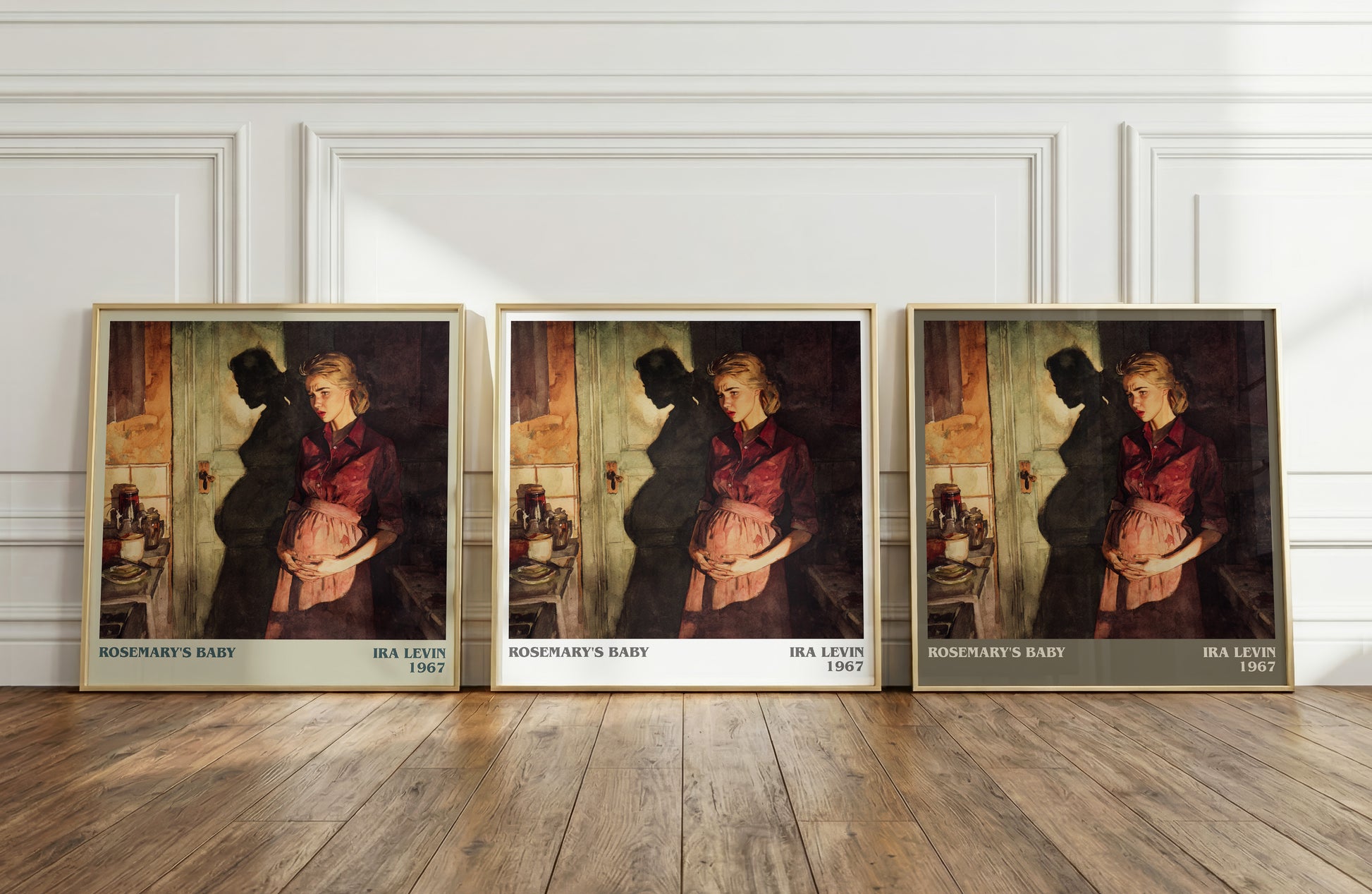 Rosemary's Baby literary print framed by window – literary home decor
