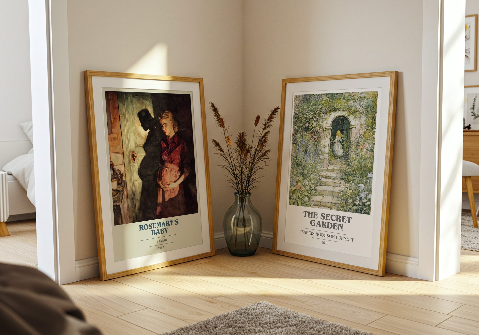 Rosemary's Baby book cover book poster framed on wall – horror wall art