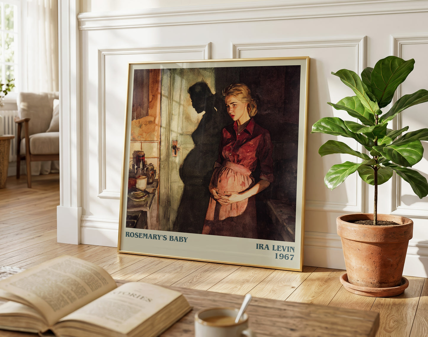 Rosemary's Baby literary poster paired in gallery wall – literary art prints