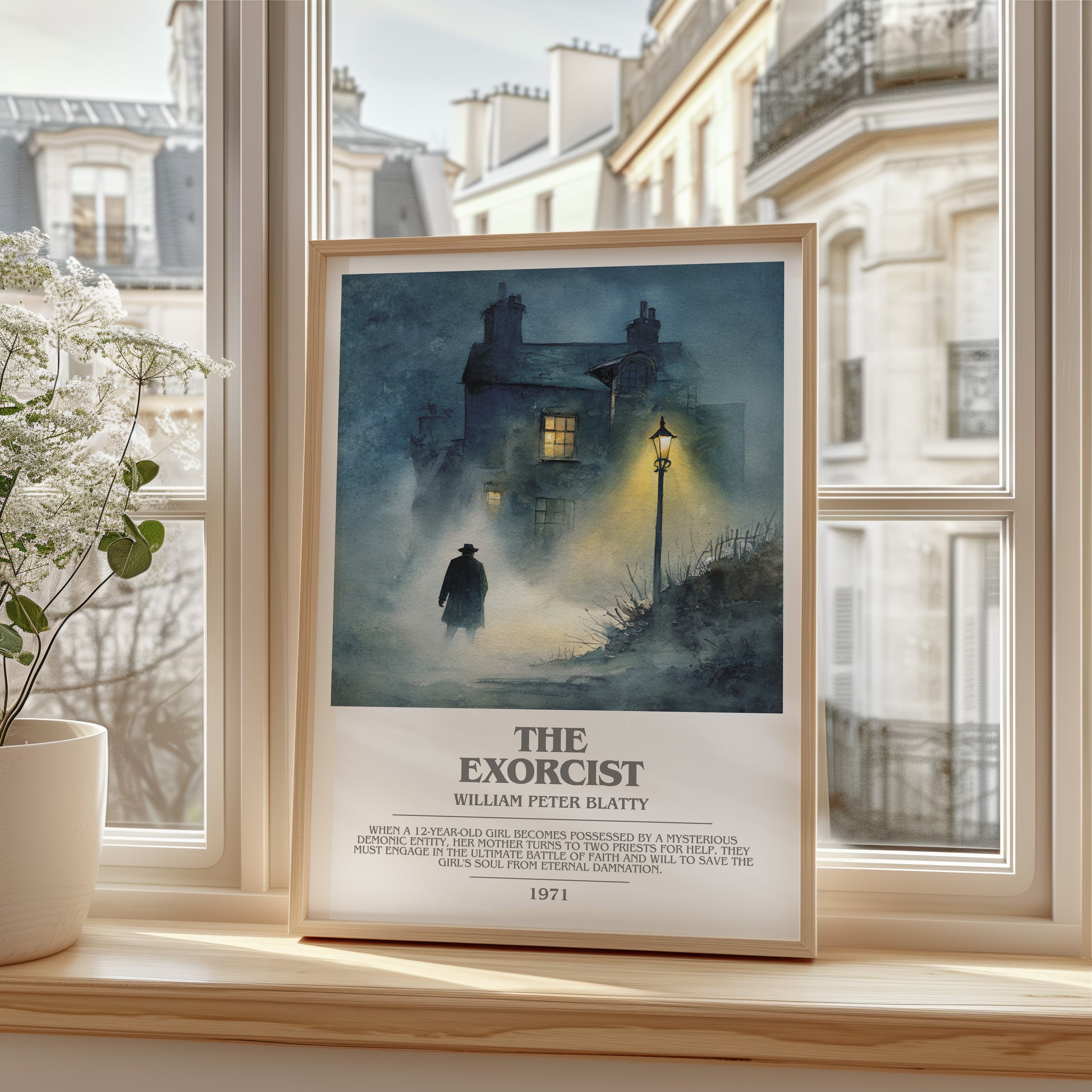 The Exorcist bookish poster colour and style options – William Peter Blatty book art