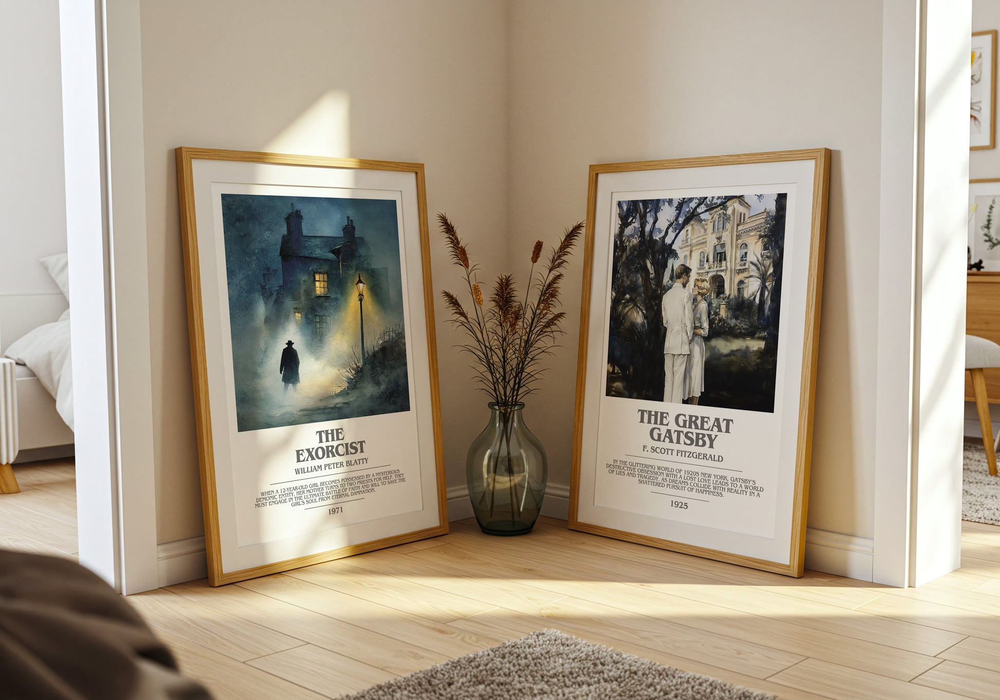 The Exorcist bookish book poster framed on wall – horror wall art