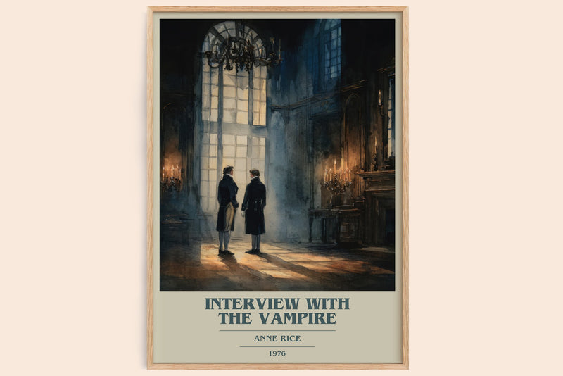 Interview with the Vampire Book Cover Poster by Anne Rice (Modern Minimalist style)