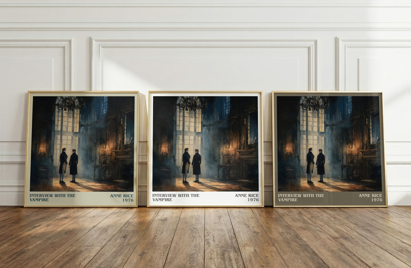 Interview with the Vampire literary print framed by window – literary home decor