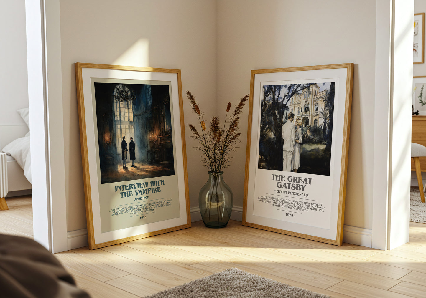 Interview with the Vampire bookish book poster framed on wall – horror wall art