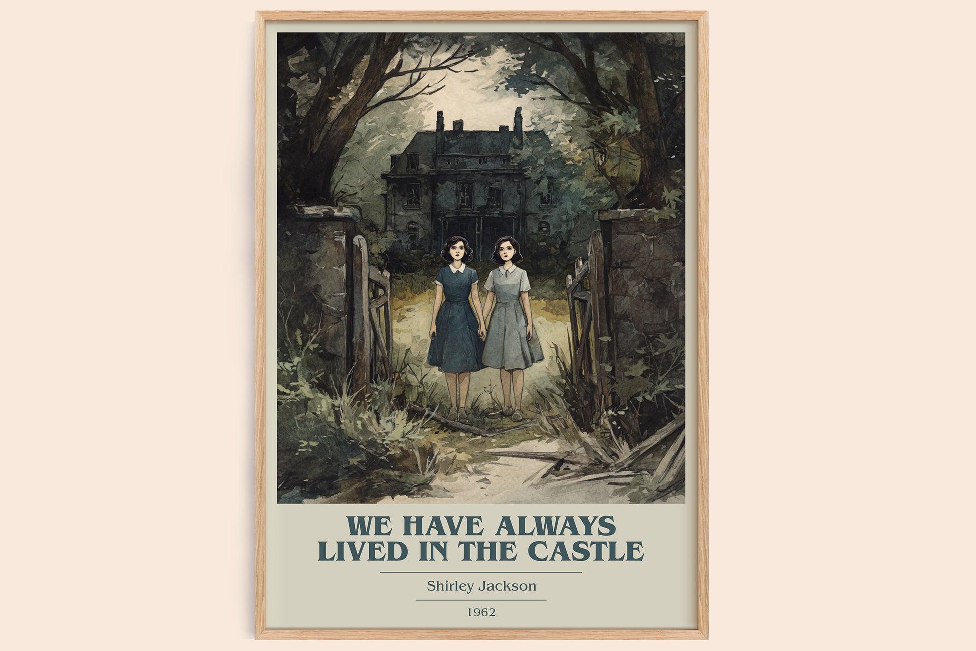 We Have Always Lived in the Castle book cover book poster by Shirley Jackson – framed literary art print