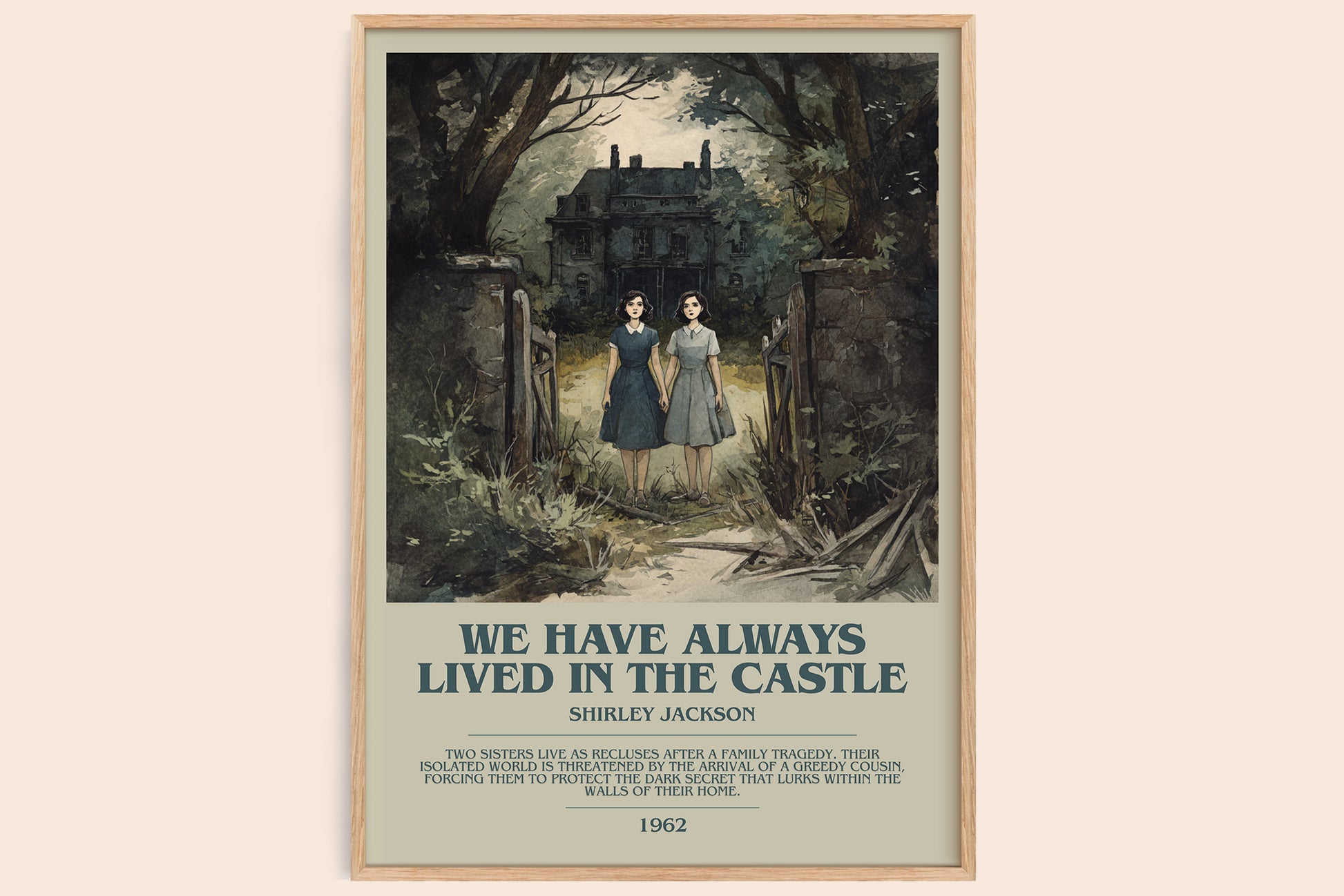 We Have Always Lived in the Castle bookish book poster by Shirley Jackson – framed literary art print