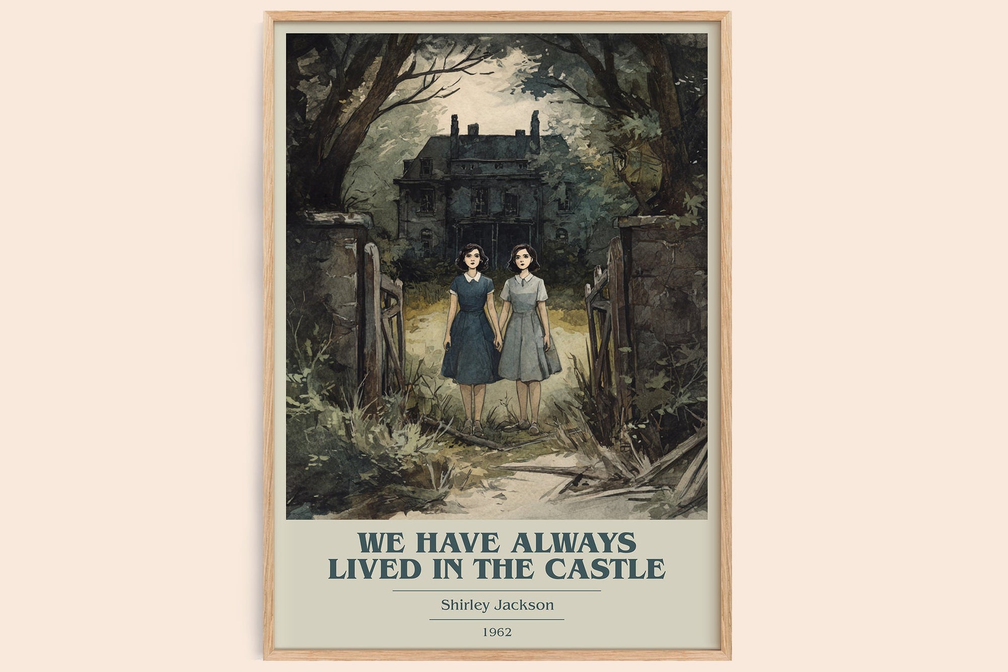 We Have Always Lived in the Castle book cover book poster by Shirley Jackson – framed literary art print