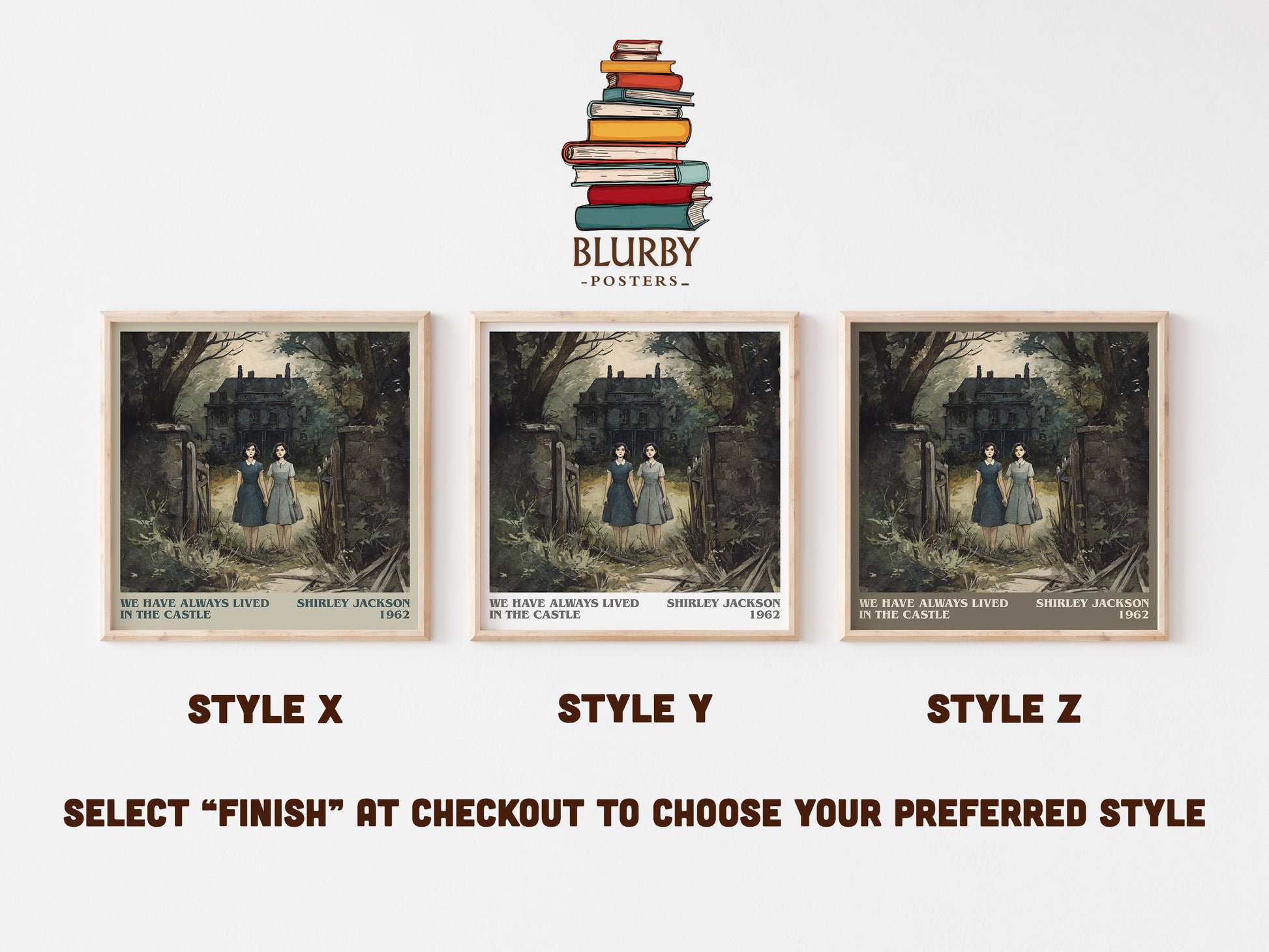 We Have Always Lived in the Castle literary art print colour and style options – Shirley Jackson book art