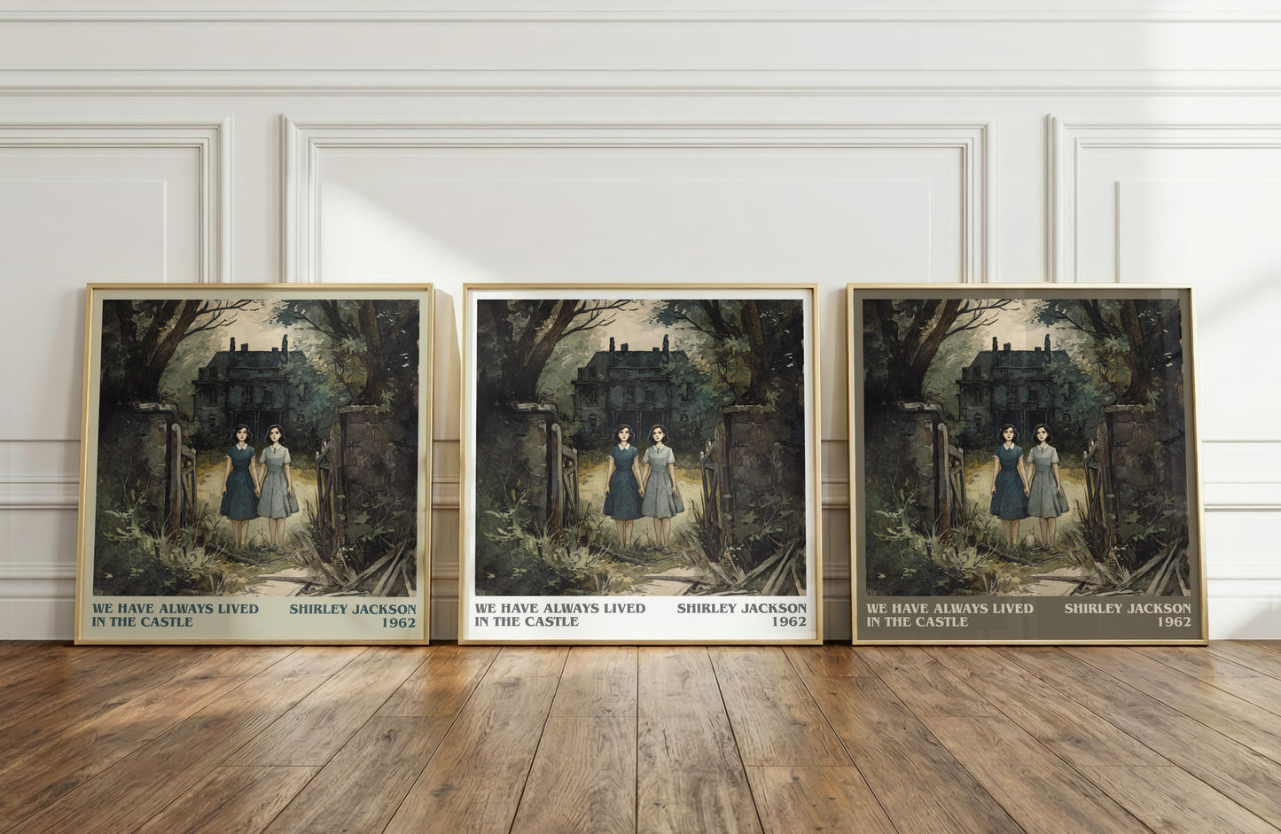 We Have Always Lived in the Castle literary print framed by window – literary home decor