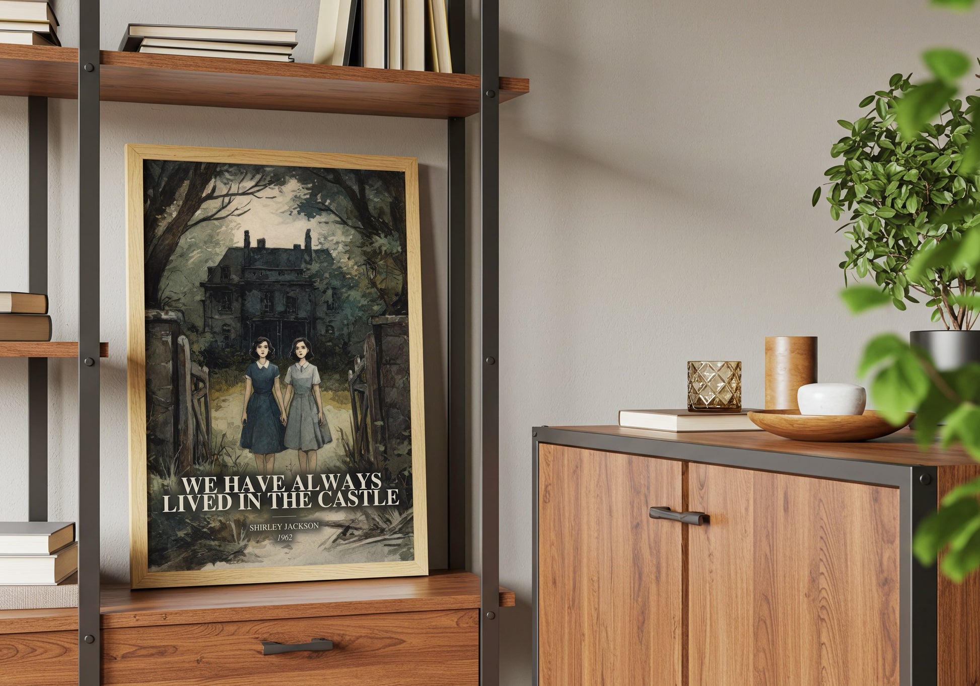 We Have Always Lived In The Castle book watercolour illustration paper finish options – matte satin gloss