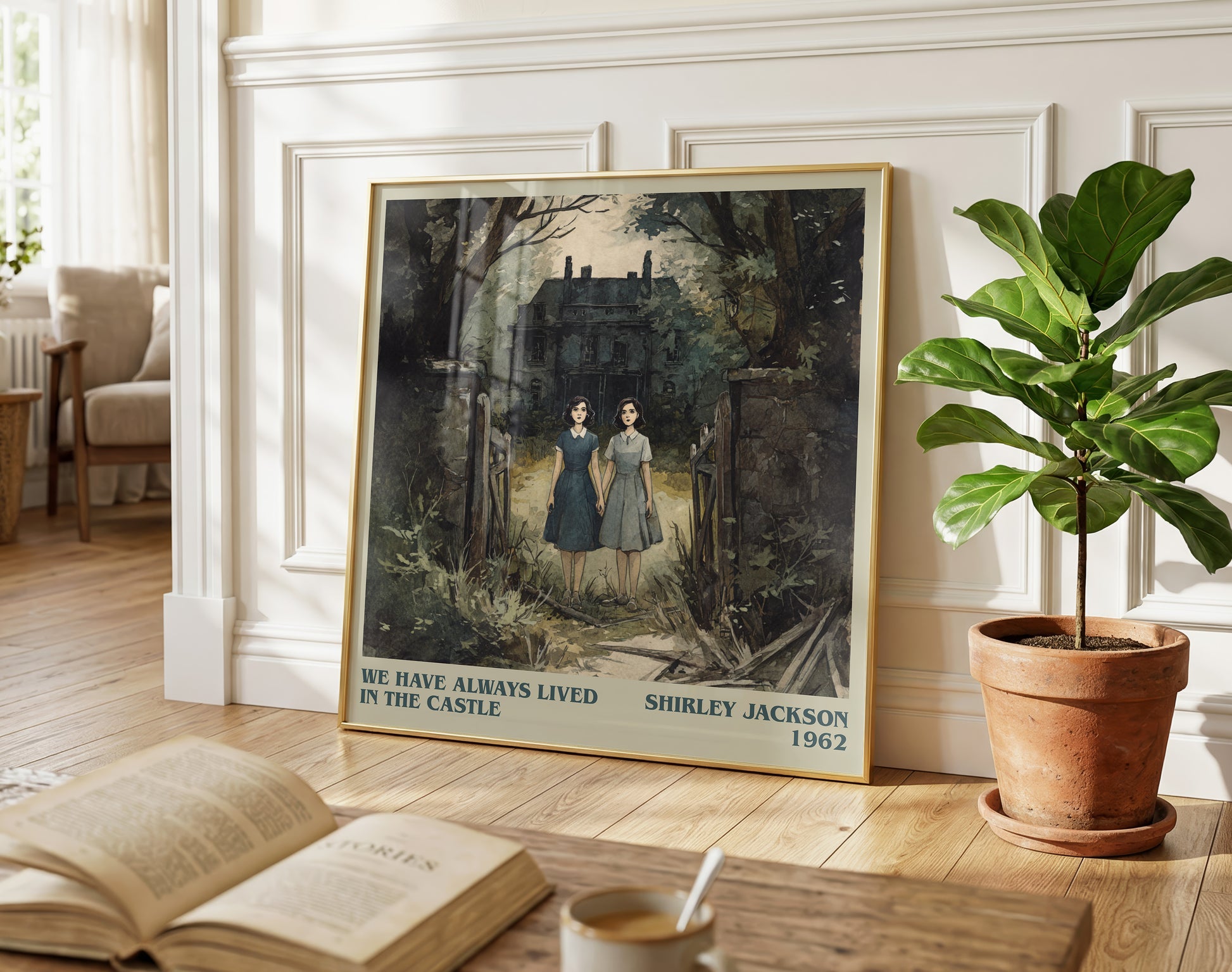 We Have Always Lived in the Castle literary poster paired in gallery wall – literary art prints