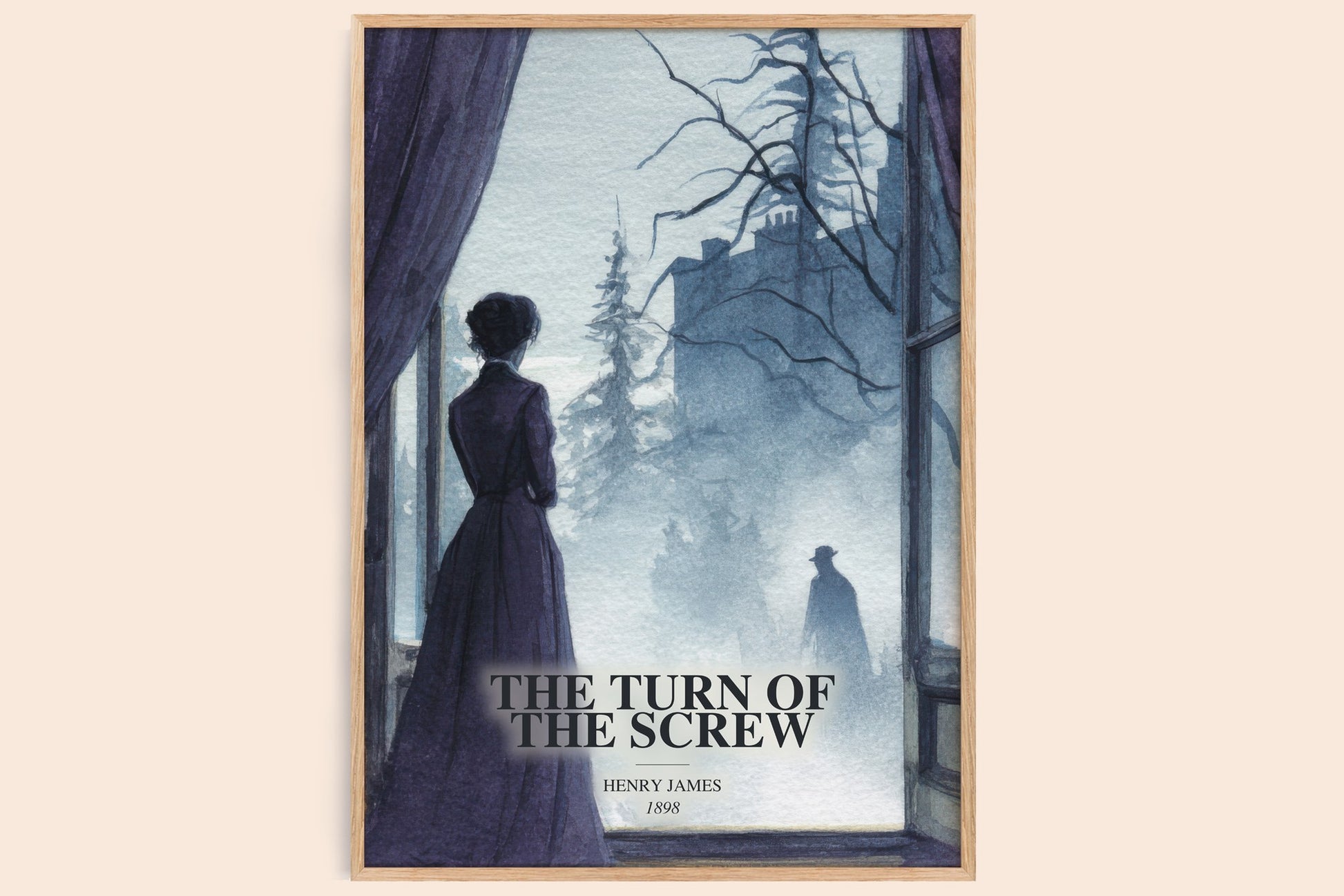 The Turn Of The Screw watercolour book poster by Henry James – framed literary art print