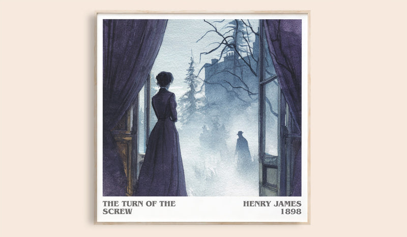 The Turn of the Screw Literary Art Print by Henry James (Square style)