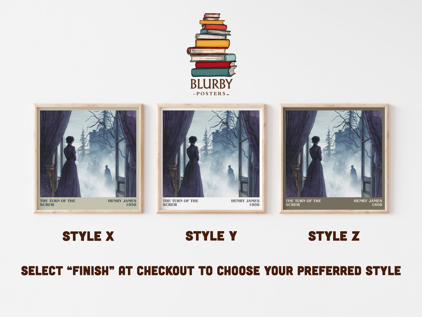 The Turn of the Screw literary art print colour and style options – Henry James book art