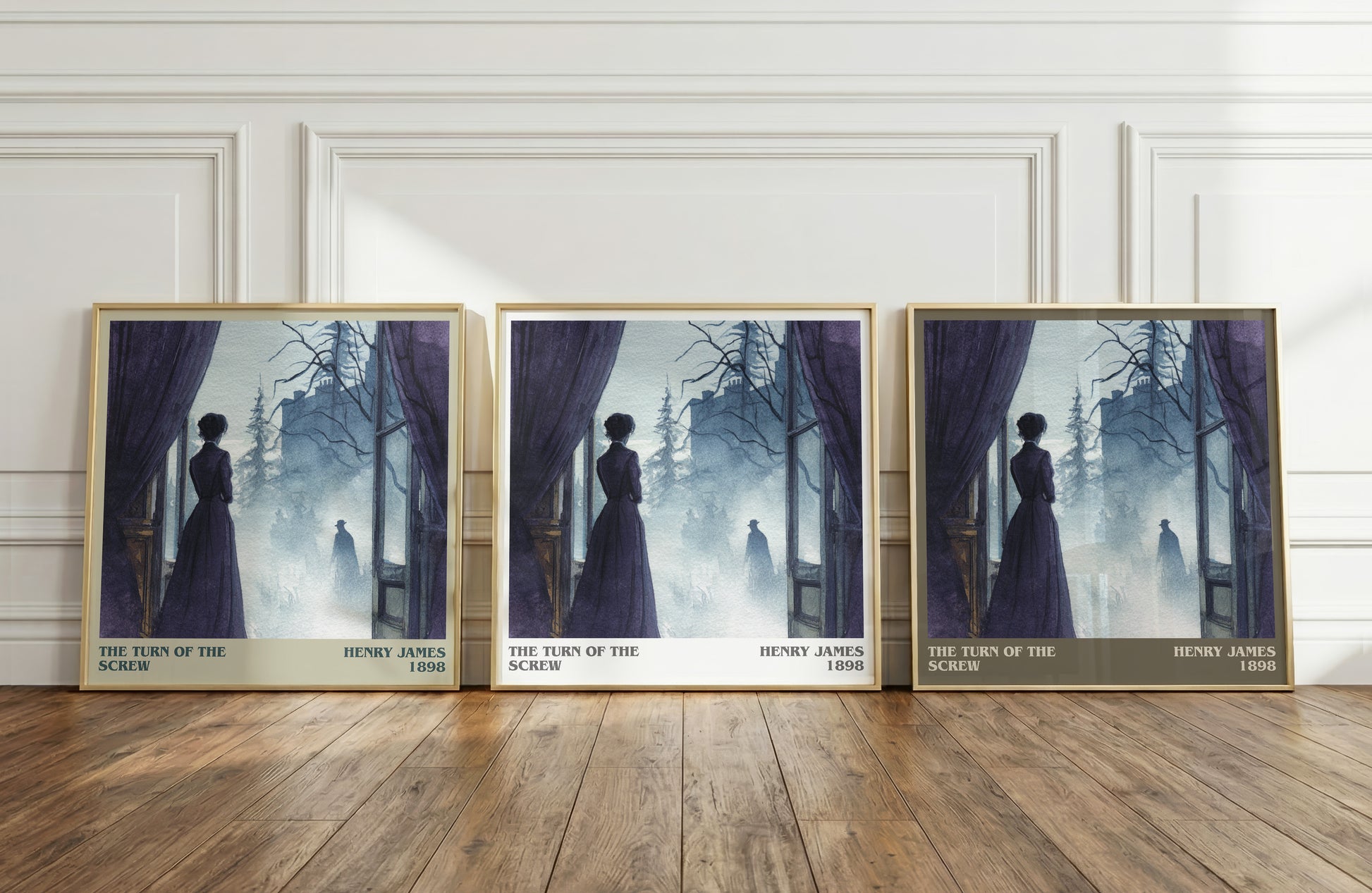 The Turn of the Screw literary print framed by window – literary home decor