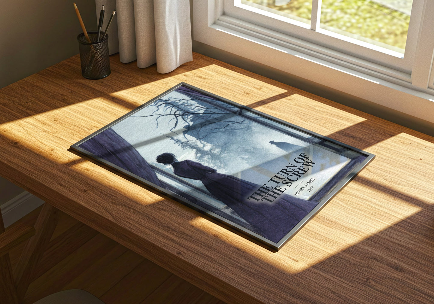 The Turn Of The Screw watercolour book poster framed on wall – gothic wall art