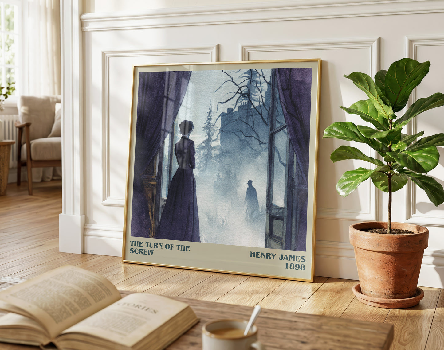 The Turn of the Screw literary poster paired in gallery wall – literary art prints
