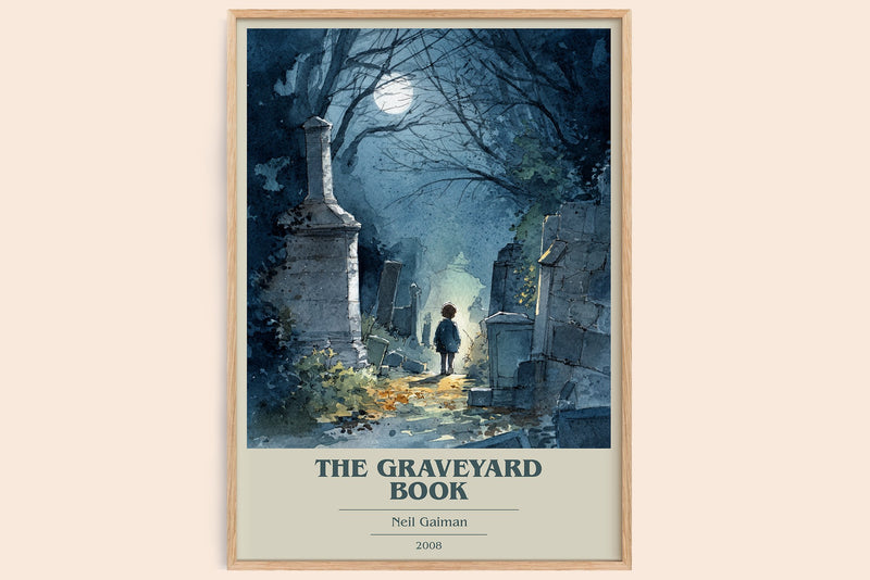 The Graveyard Book Book Cover Poster by Neil Gaiman (Modern Minimalist style)