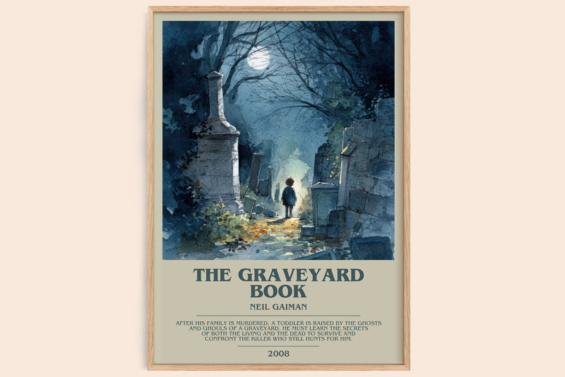 The Graveyard Book Bookish Wall Art by Neil Gaiman (Modern style)