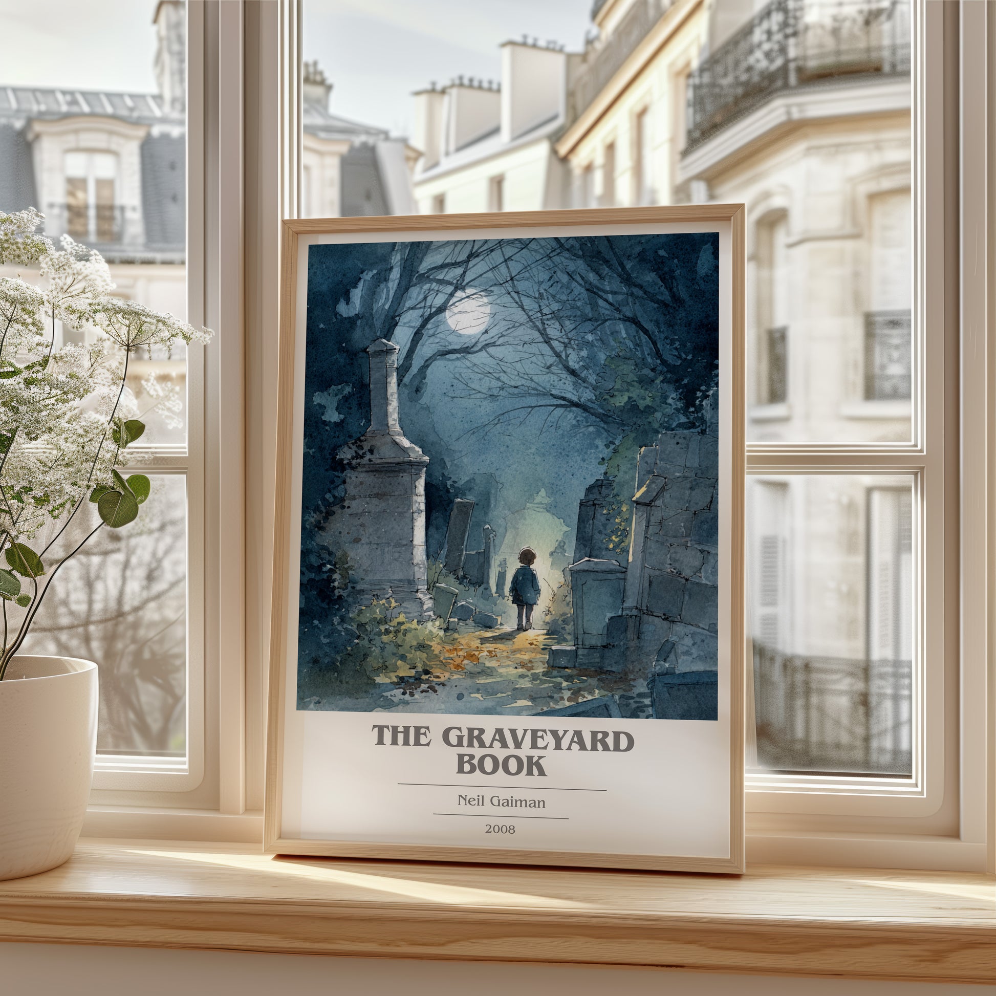 The Graveyard Book book cover poster colour and style options – Neil Gaiman book art
