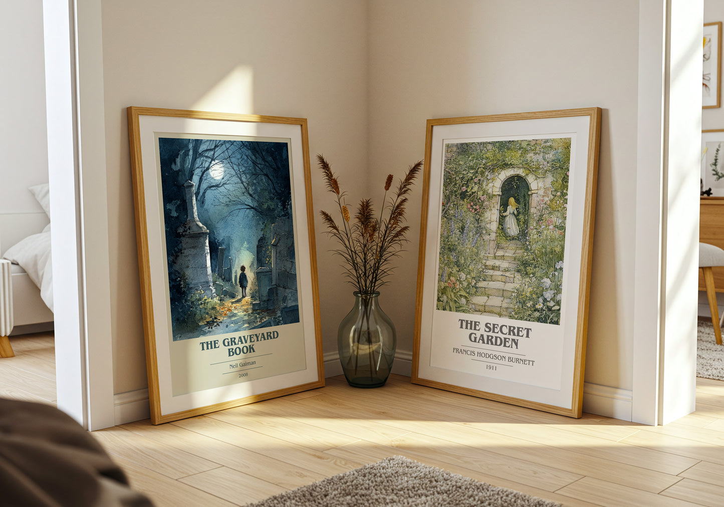 The Graveyard Book book cover book poster framed on wall – childrens wall art