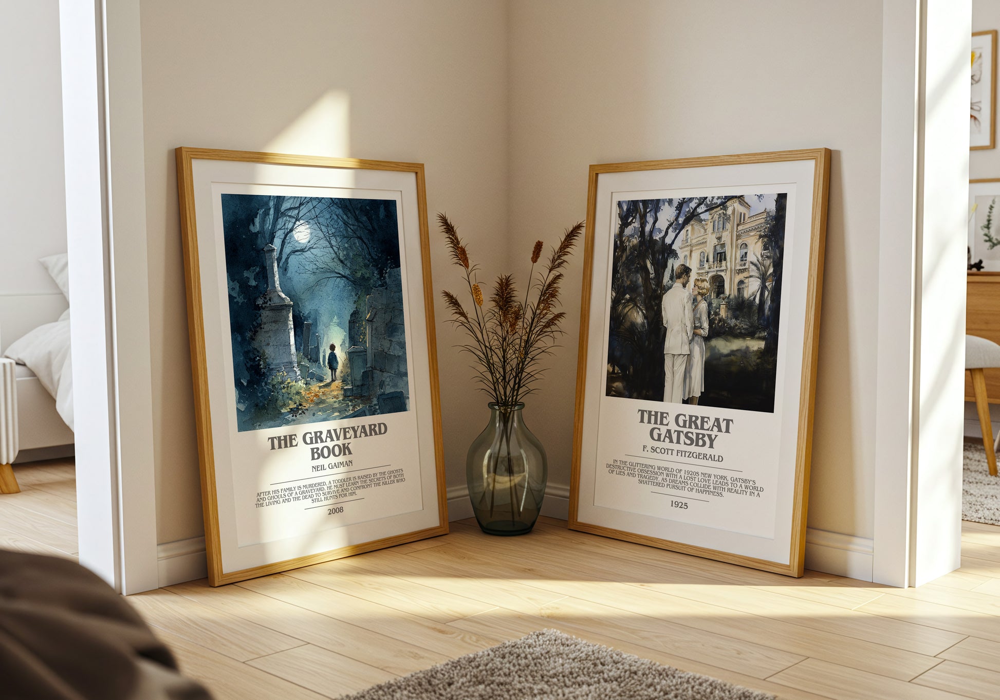 The Graveyard Book bookish book poster framed on wall – childrens wall art