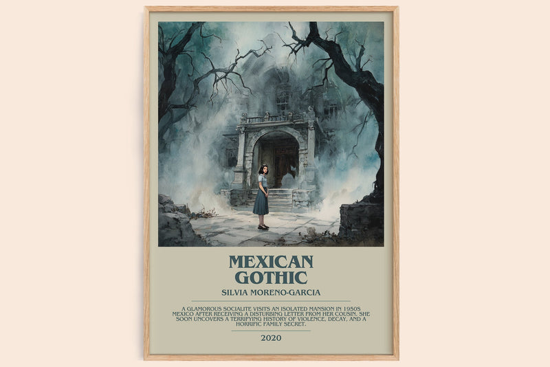 Mexican Gothic bookish book poster by Silvia Moreno-Garcia – framed literary art print