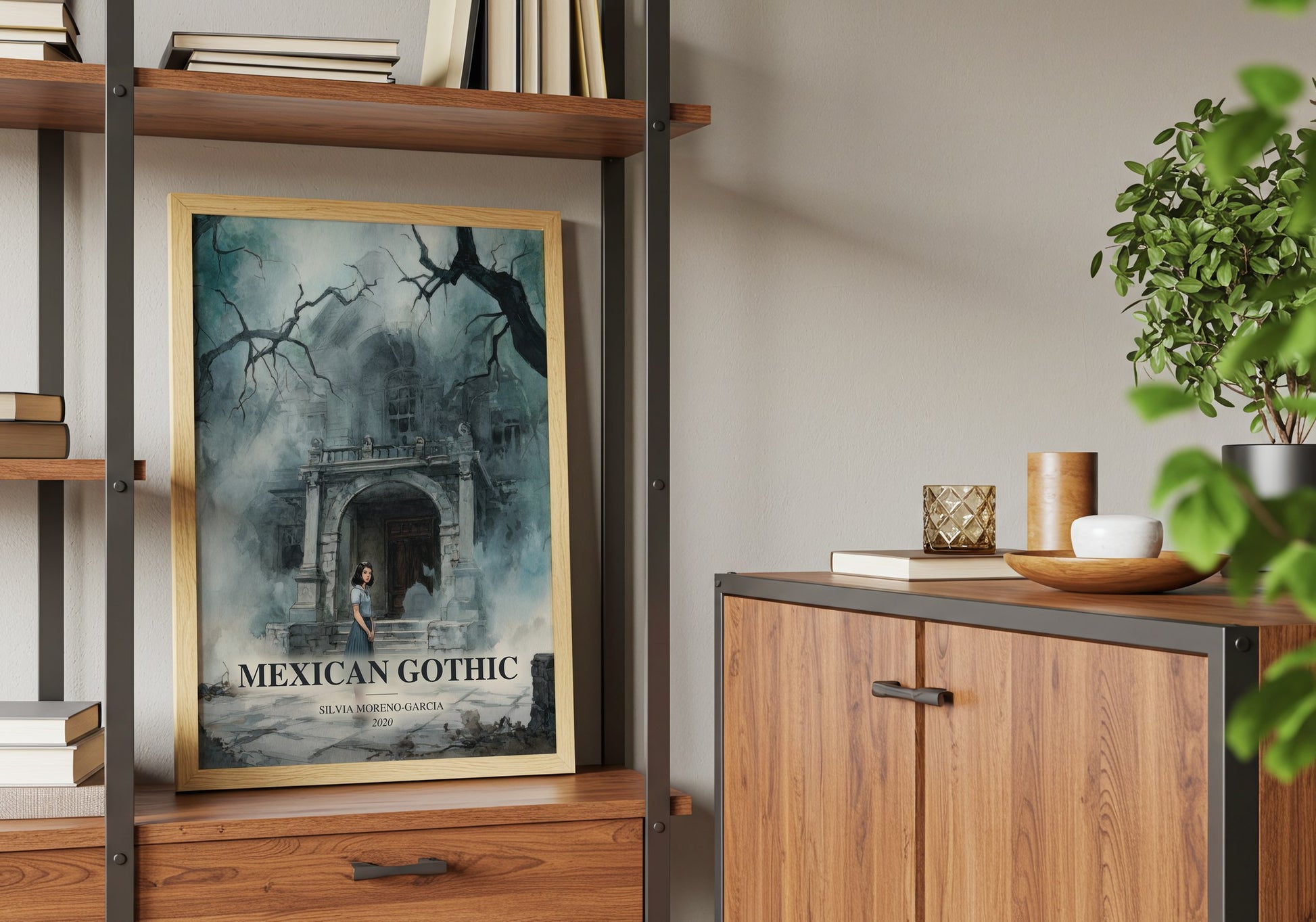 Mexican Gothic book watercolour illustration paper finish options – matte satin gloss