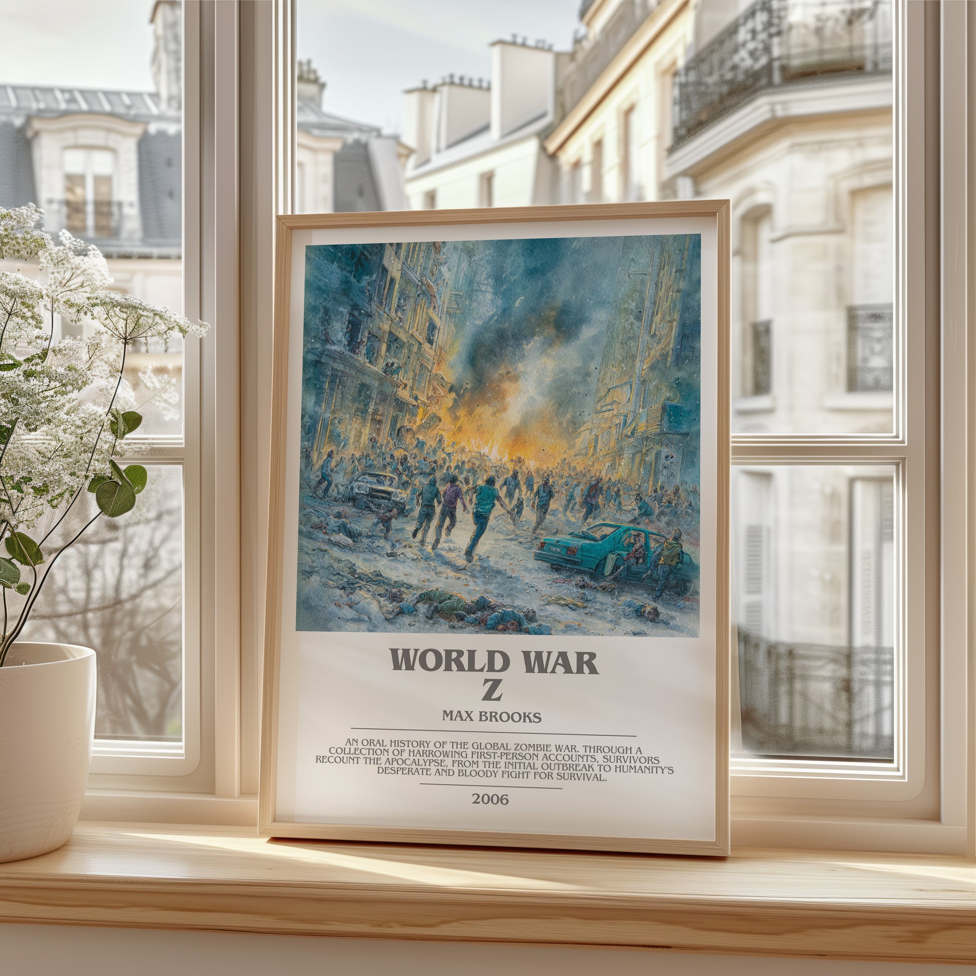 World War Z bookish poster colour and style options – Max Brooks book art