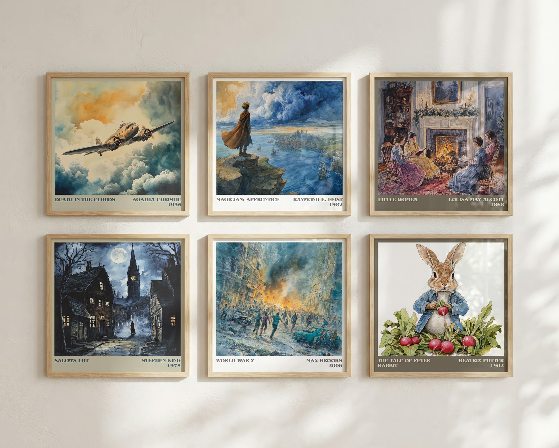 World War Z literary book poster framed on wall – horror wall art