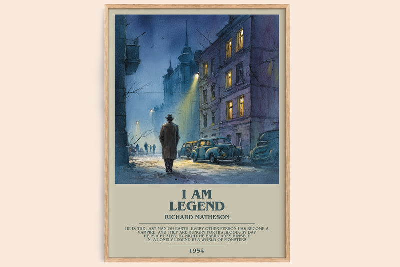 I Am Legend Bookish Wall Art by Richard Matheson (Modern style)