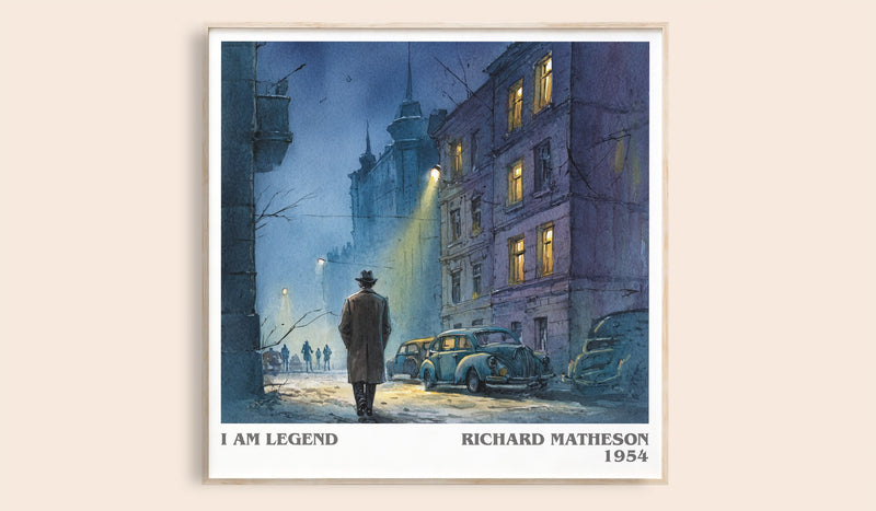 I Am Legend Literary Art Print by Richard Matheson (Square style)