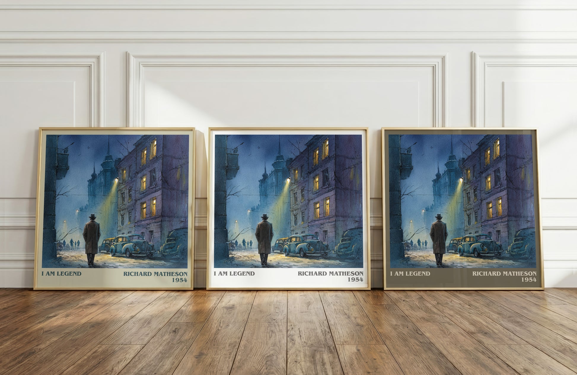 I Am Legend literary print framed by window – literary home decor