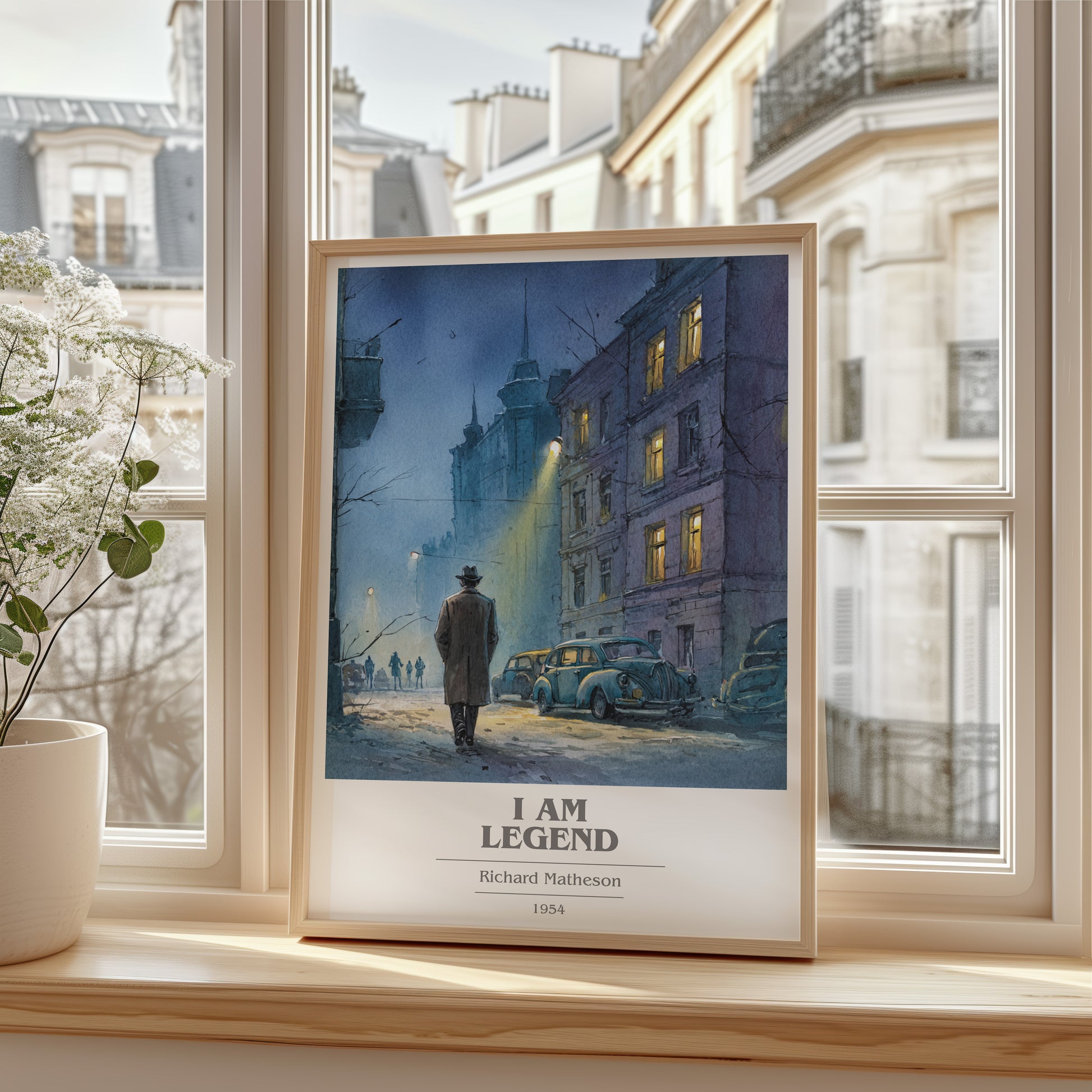 I Am Legend book cover poster colour and style options – Richard Matheson book art