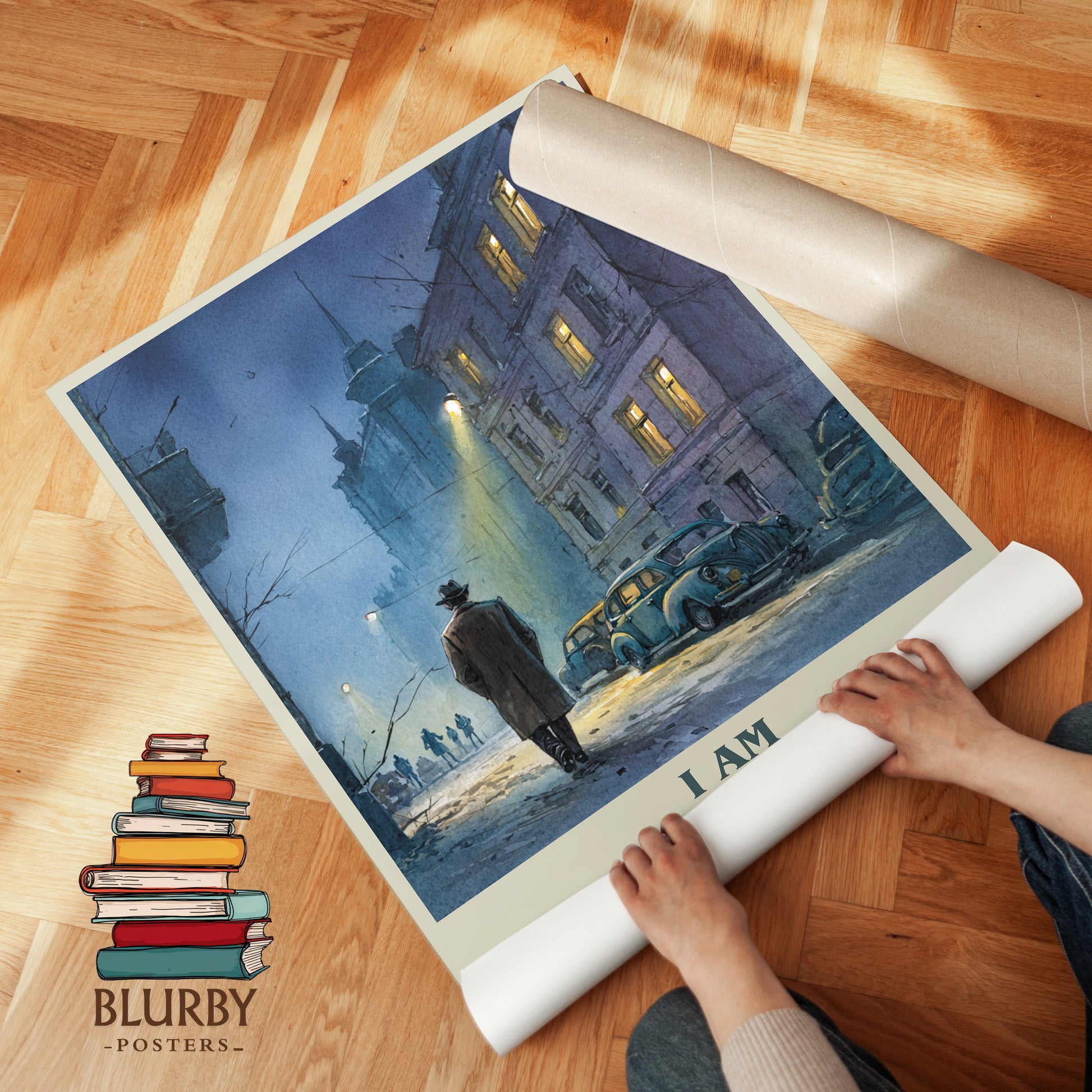 I Am Legend book cover print on bookshelf – Richard Matheson fan gift