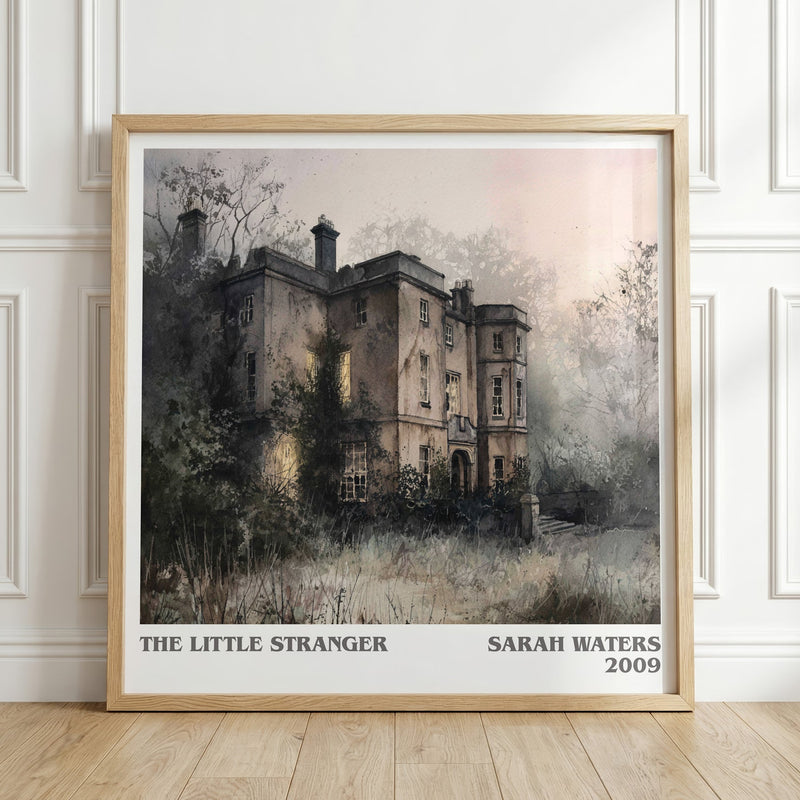 The Little Stranger literary print in frame leaning in hallway – gothic wall art