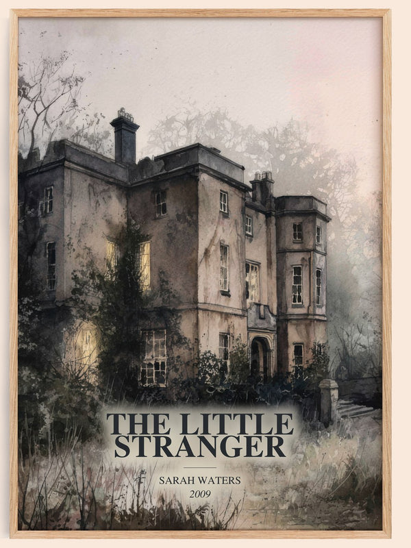 The Little Stranger watercolour book poster by Sarah Waters – framed literary art print