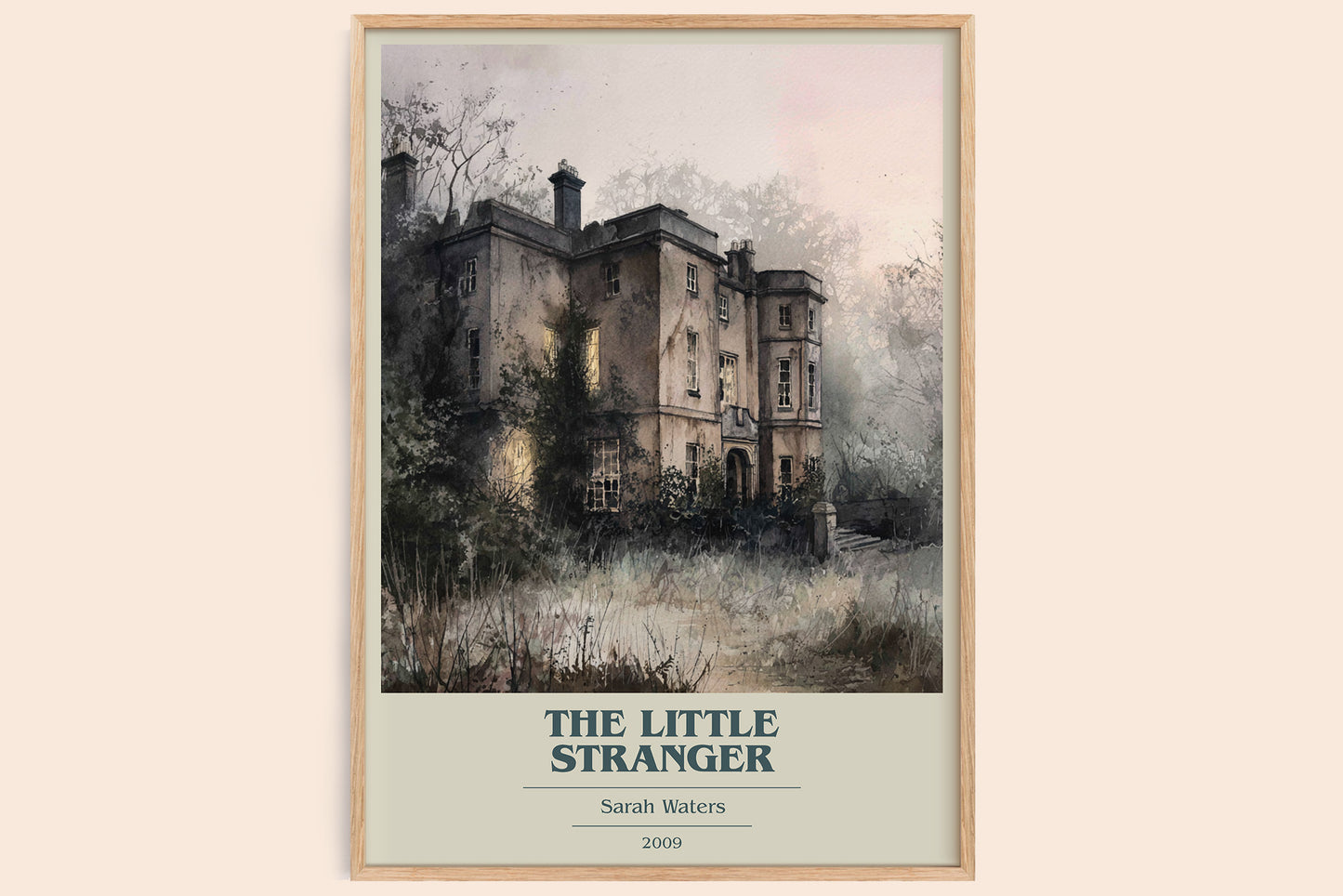 The Little Stranger book cover book poster by Sarah Waters – framed literary art print