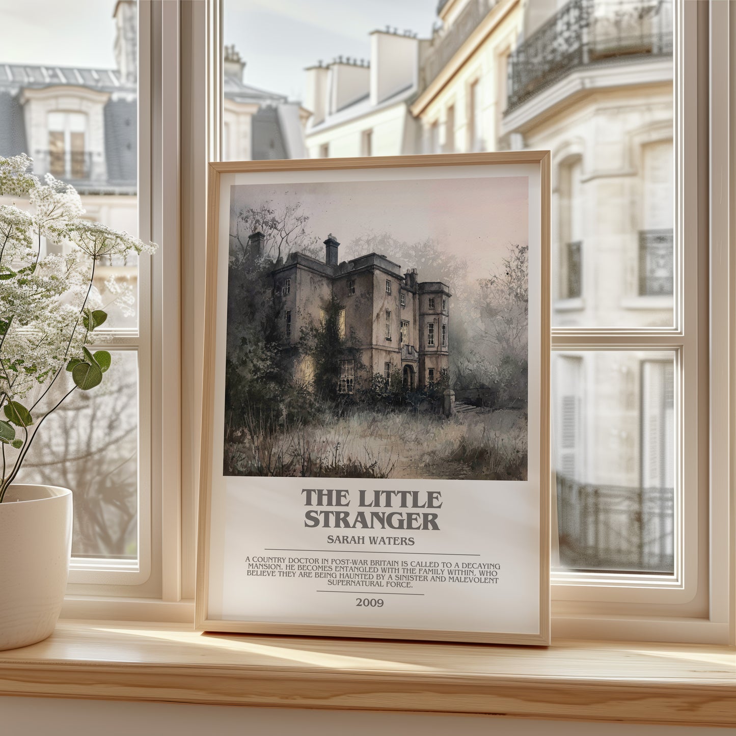The Little Stranger bookish poster colour and style options – Sarah Waters book art