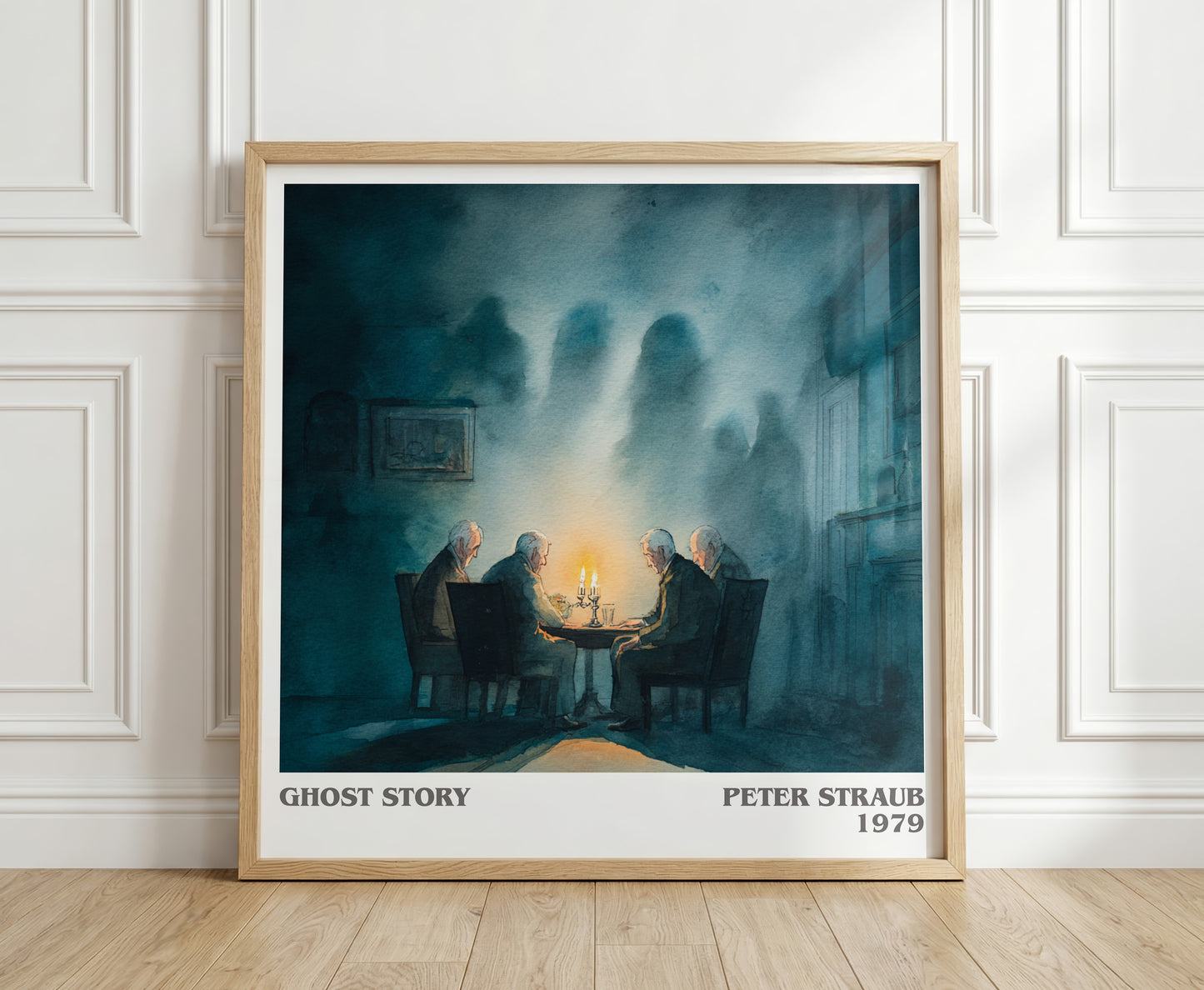 Ghost Story literary print in frame leaning in hallway – romance wall art