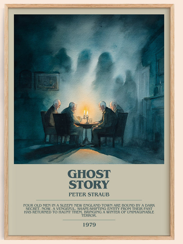 Ghost Story bookish book poster by Peter Straube – framed literary art print