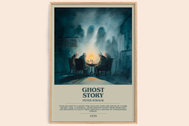 Ghost Story bookish book poster by Peter Straube – framed literary art print