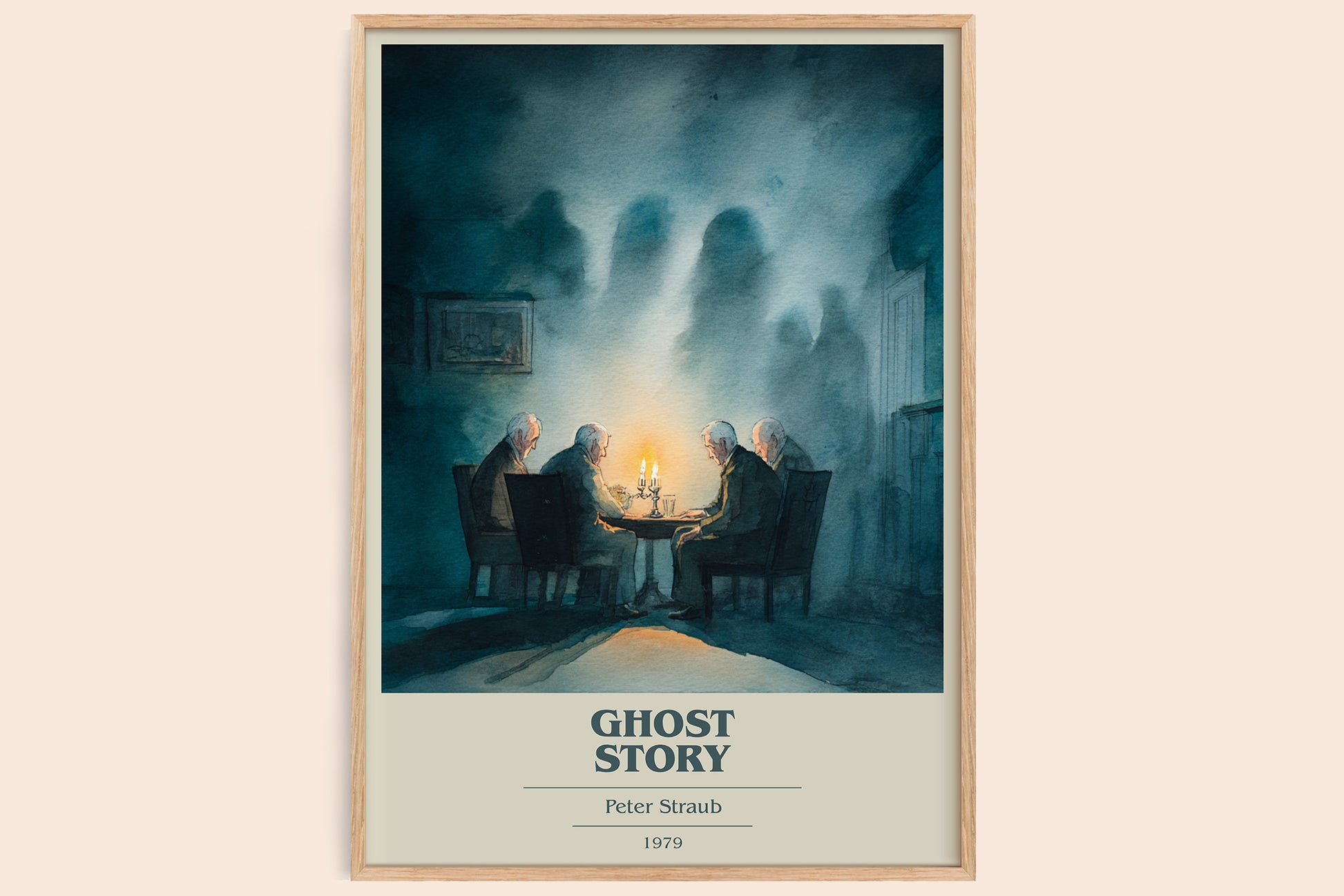 Ghost Story book cover book poster by Peter Straube – framed literary art print