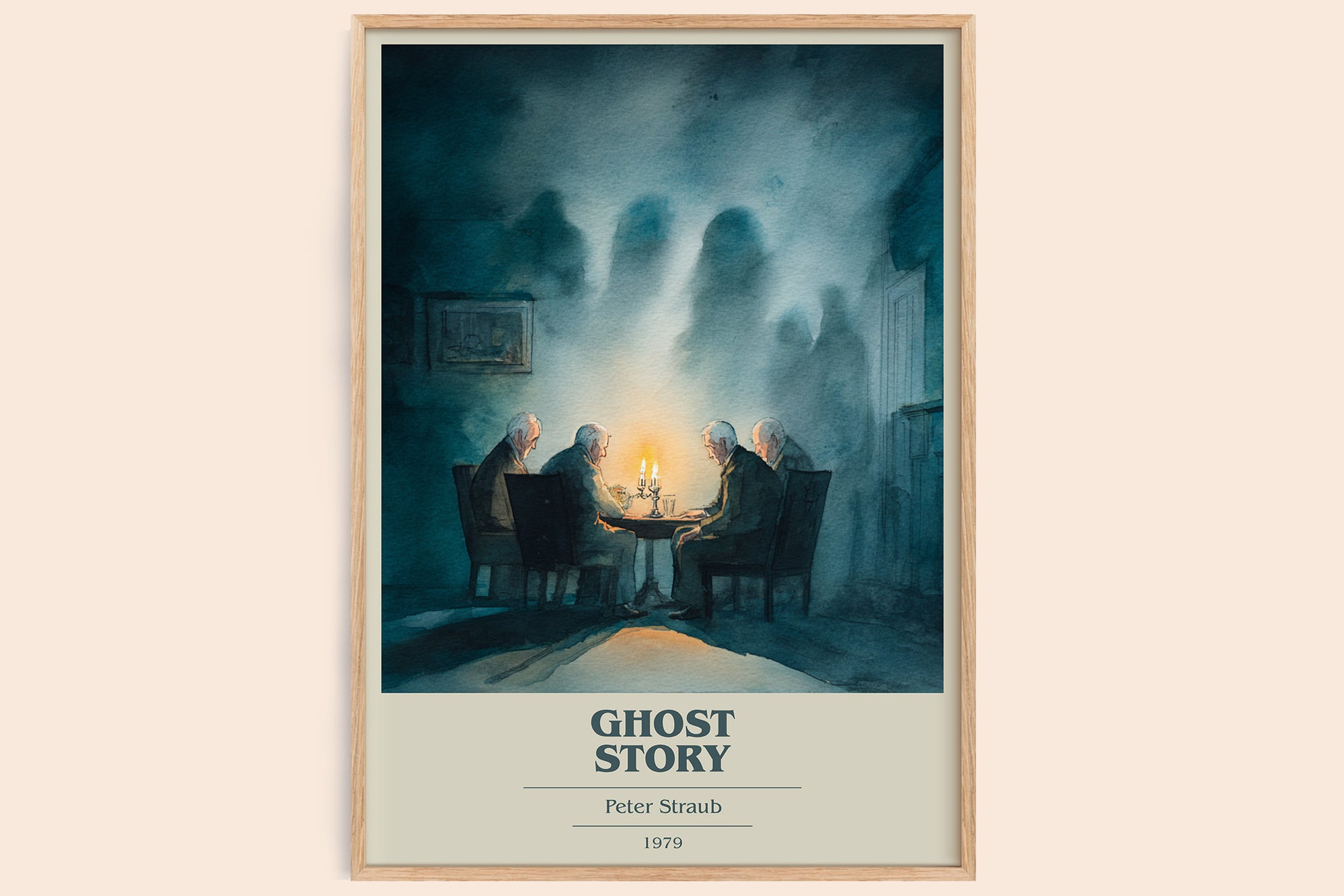 Ghost Story book cover book poster by Peter Straube – framed literary art print