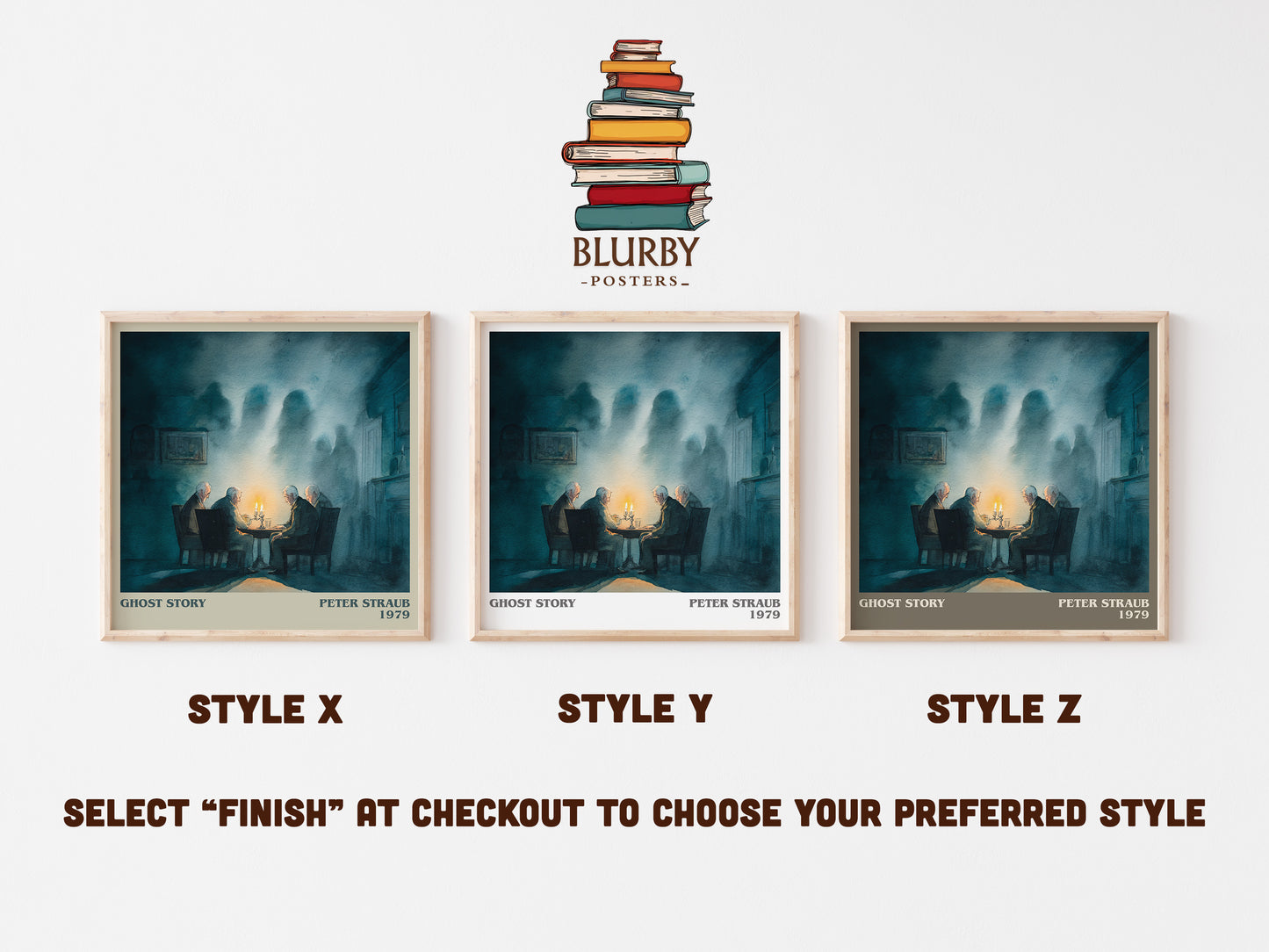 Ghost Story literary art print colour and style options – Peter Straube book art